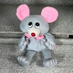 Vintage 1968 America Wego Plush Mouse Stuffed Animal
